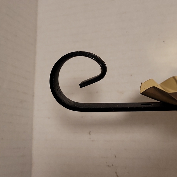 Pair of Iron Candle Wall Sconces with Gold Reflector - Picture 10 of 16